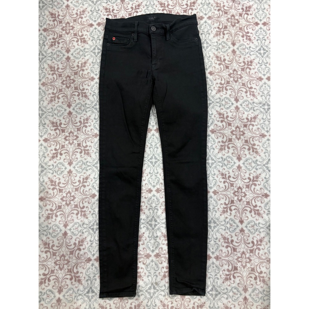 Hudson Womens Skinny Jeans Black Stretch Denim Size 27 Made in USA